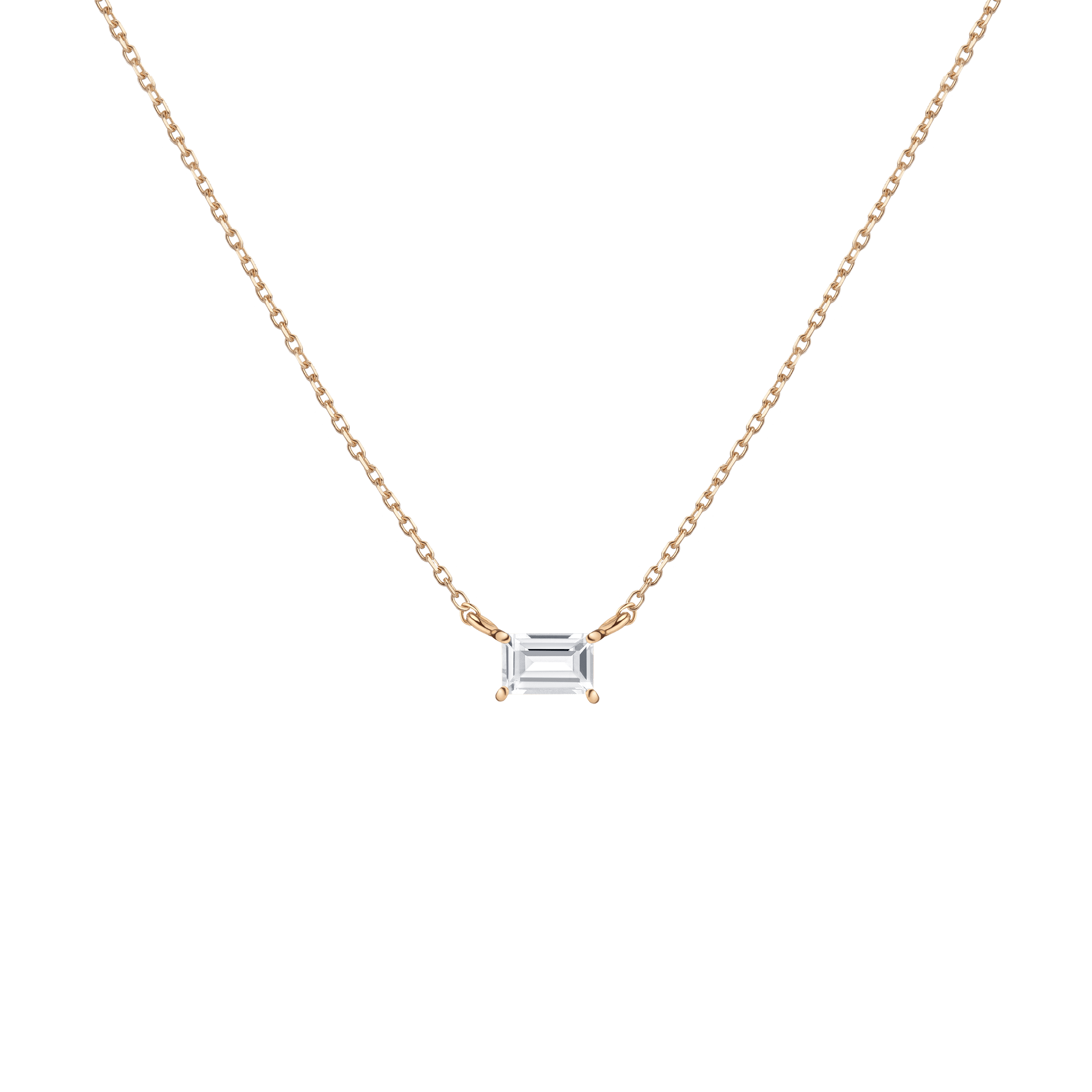 Birthstone Baguette Necklace