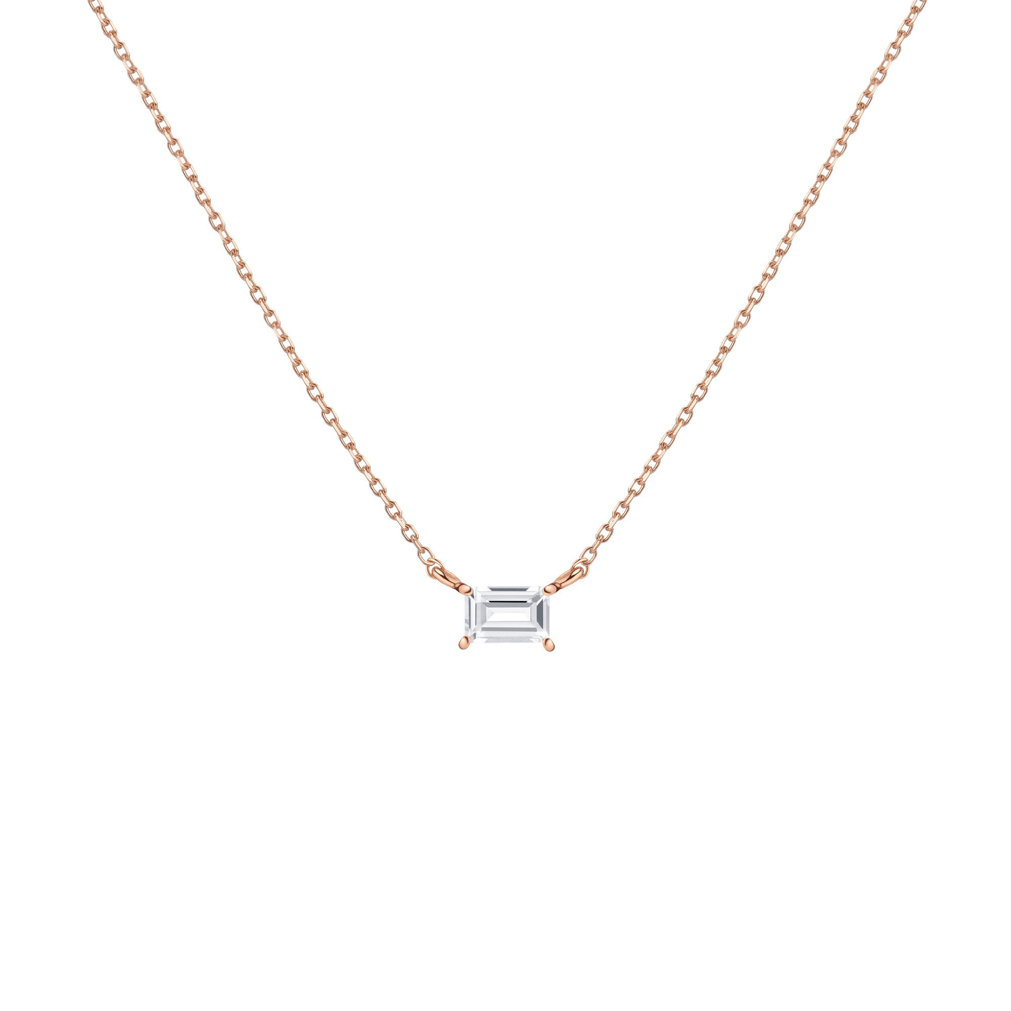 Birthstone Baguette Necklace