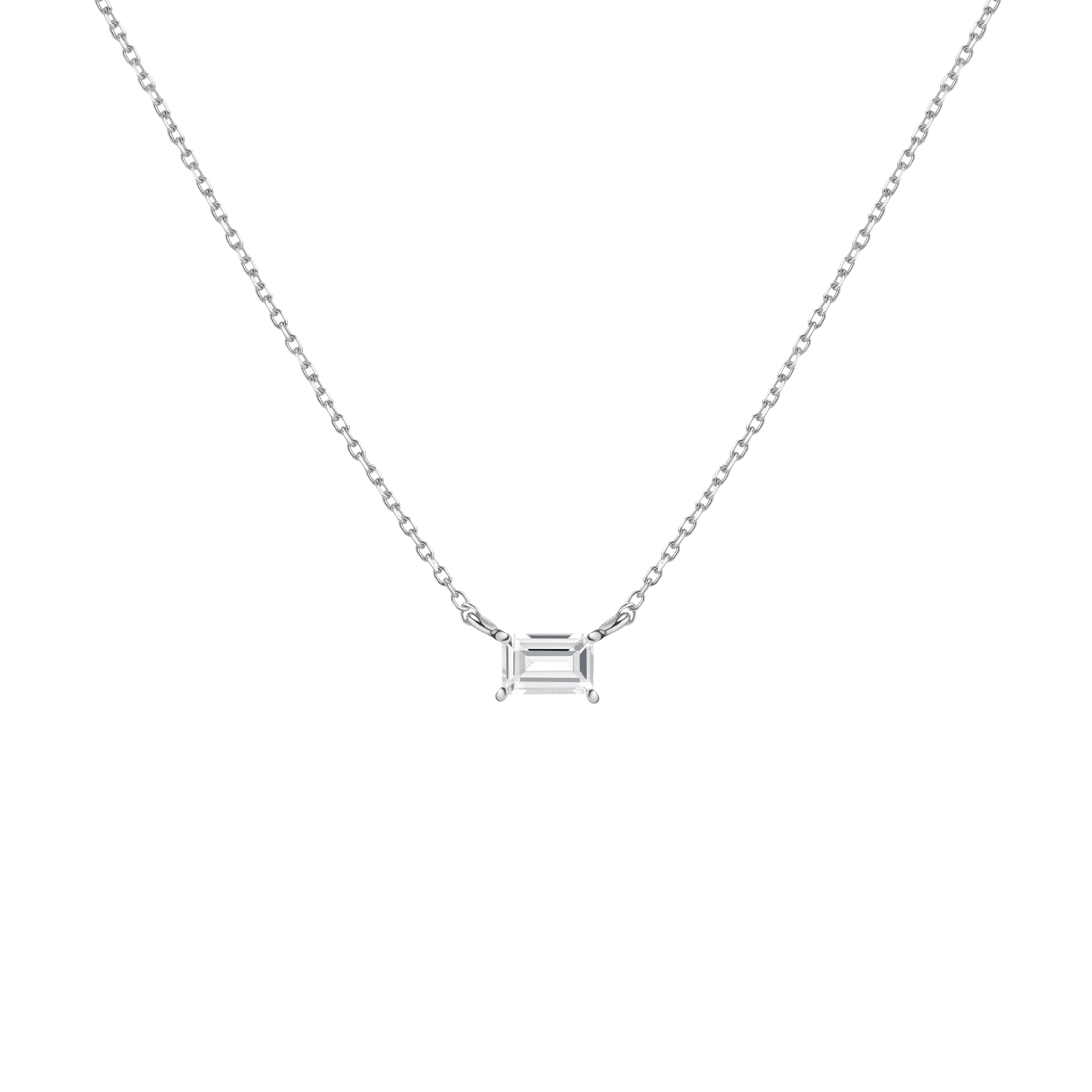 Birthstone Baguette Necklace