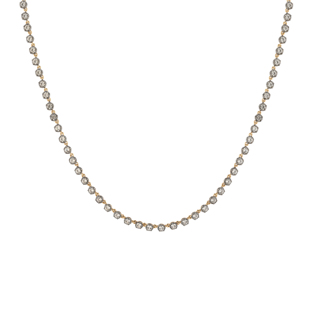 Black Rhodium Georgian Tennis Necklace
