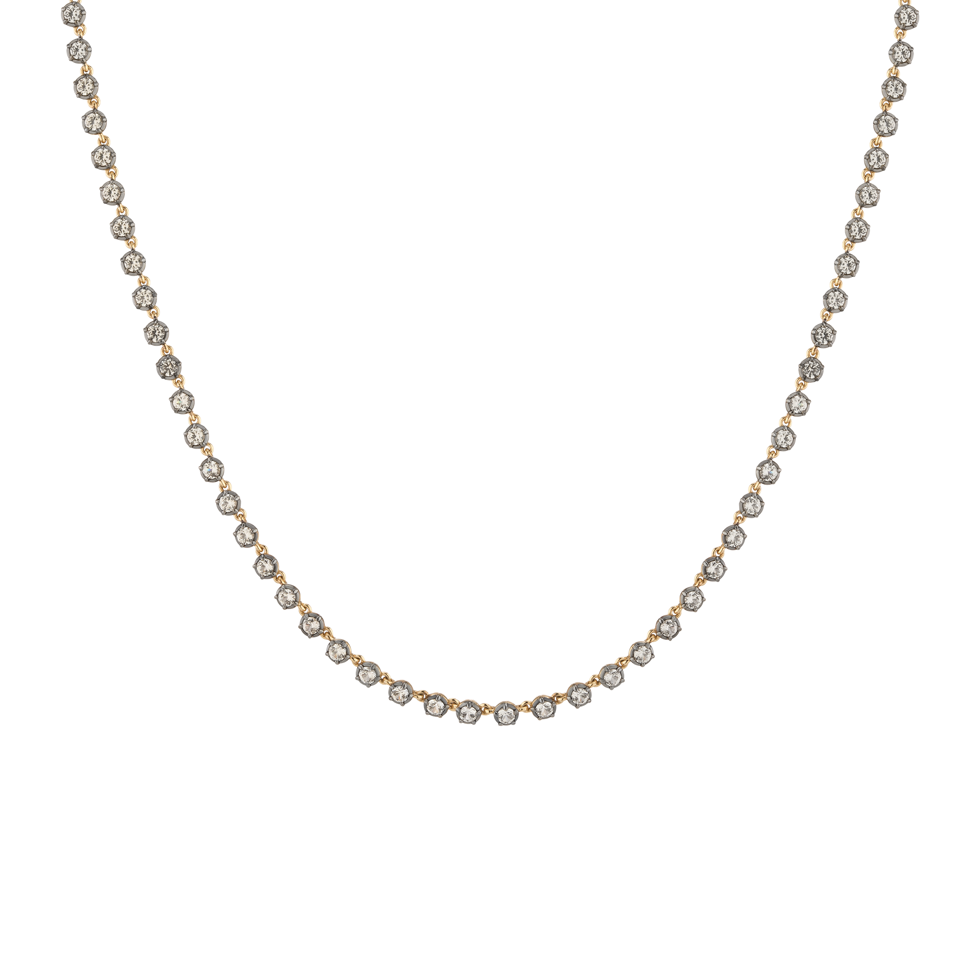 Black Rhodium Georgian Tennis Necklace