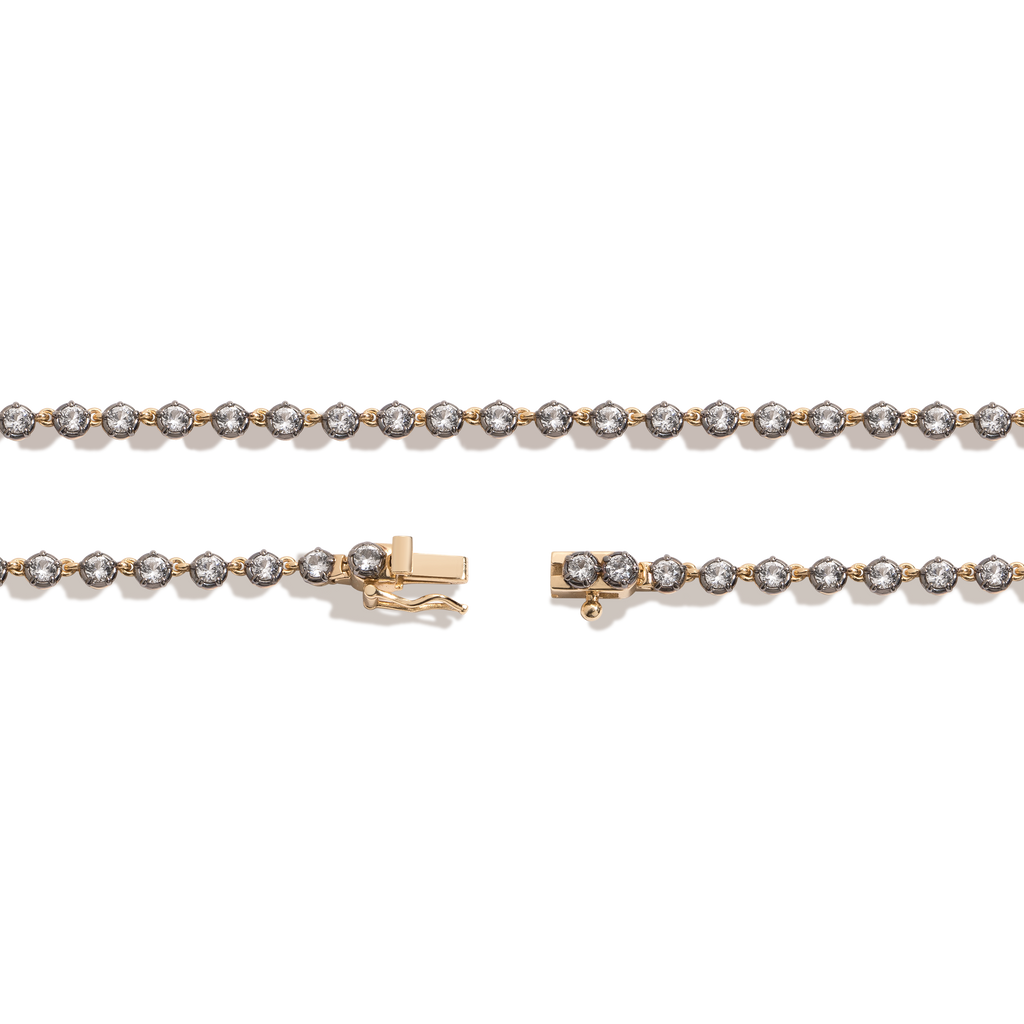 Black Rhodium Georgian Tennis Necklace