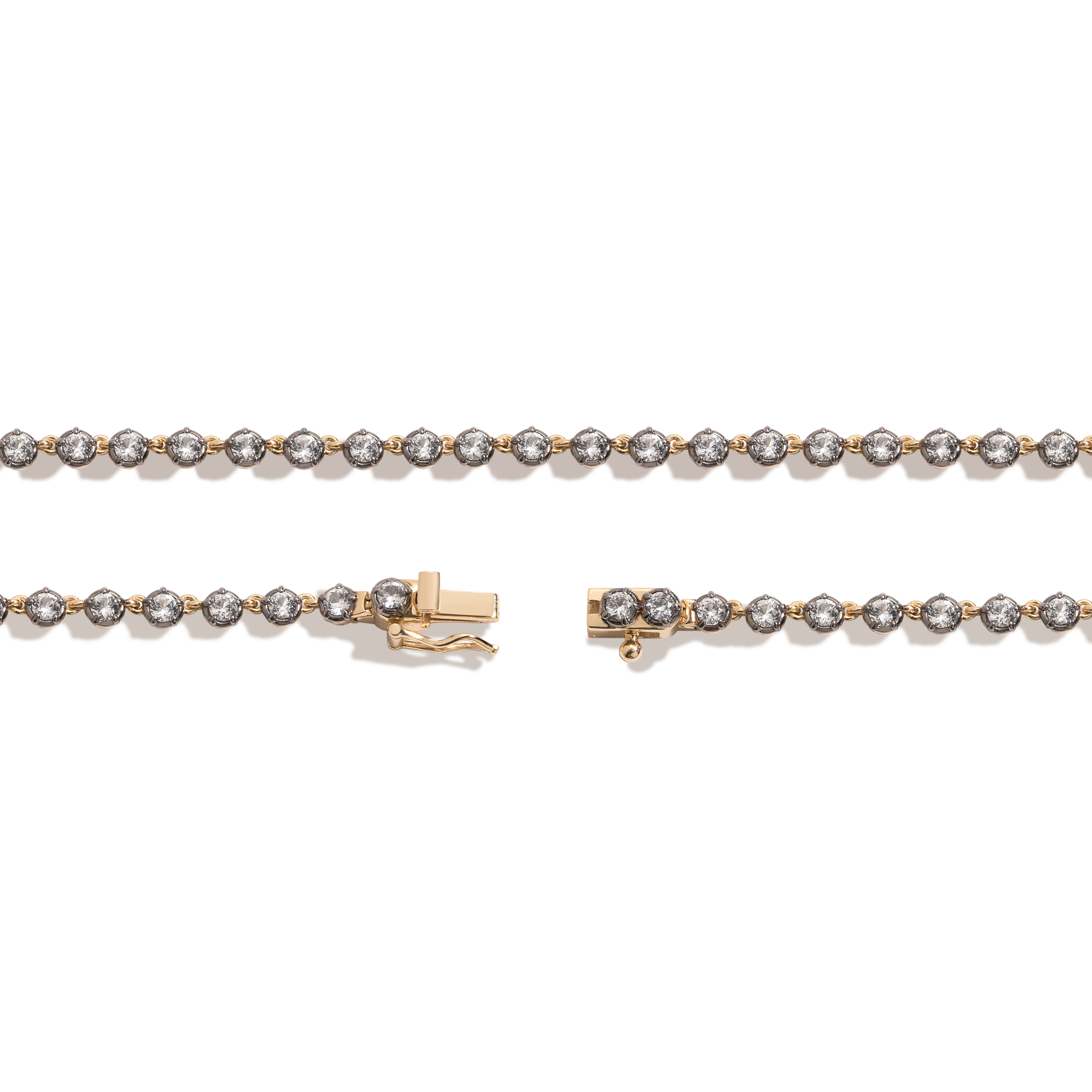 Black Rhodium Georgian Tennis Necklace