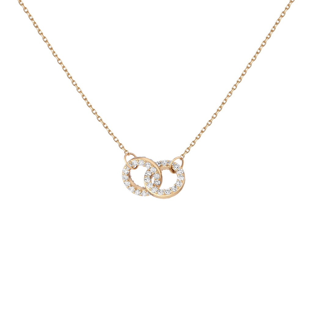 Double Lab Grown Diamond Connection Necklace