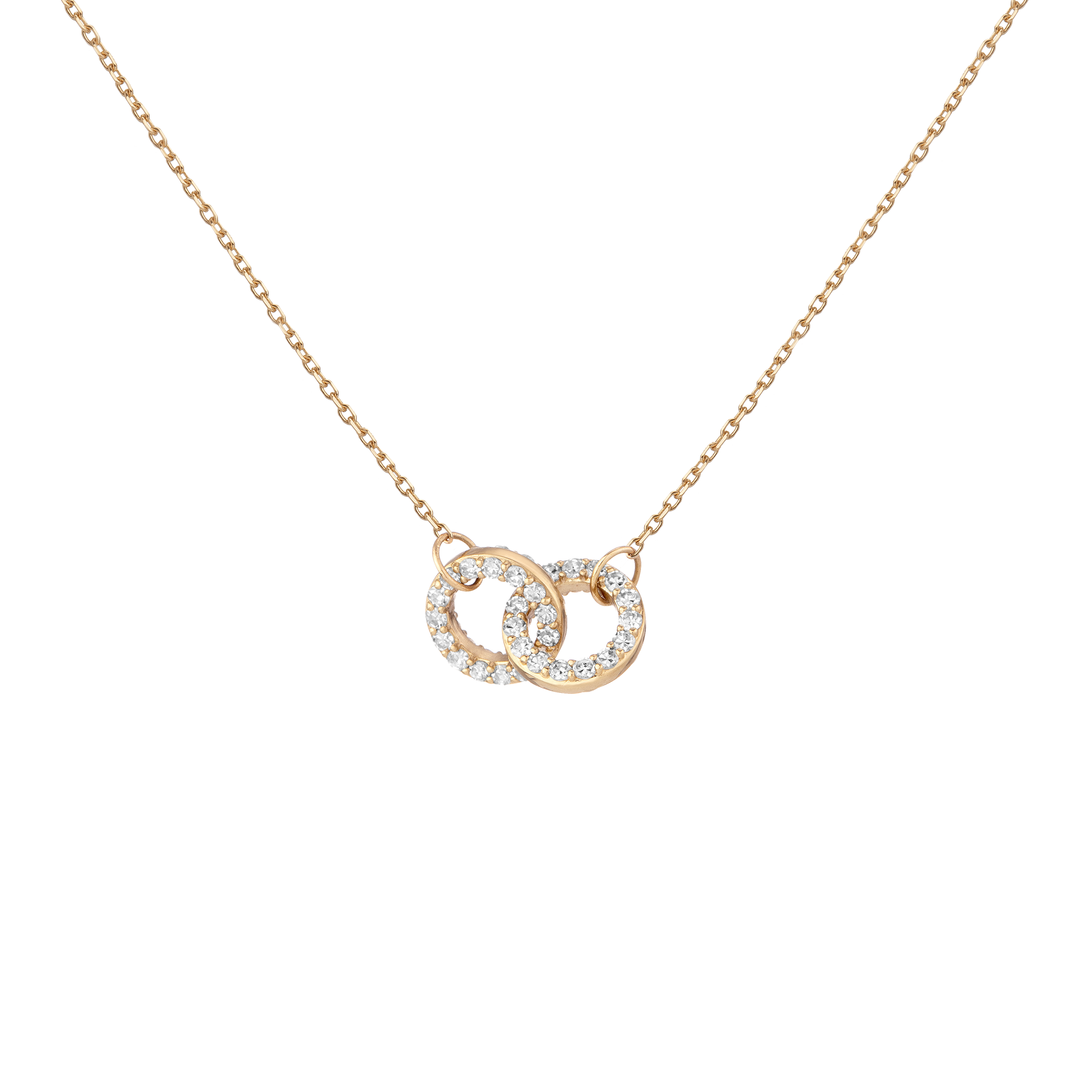 Double Lab Grown Diamond Connection Necklace