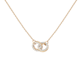 Double Lab Grown White Sapphire Connection Necklace