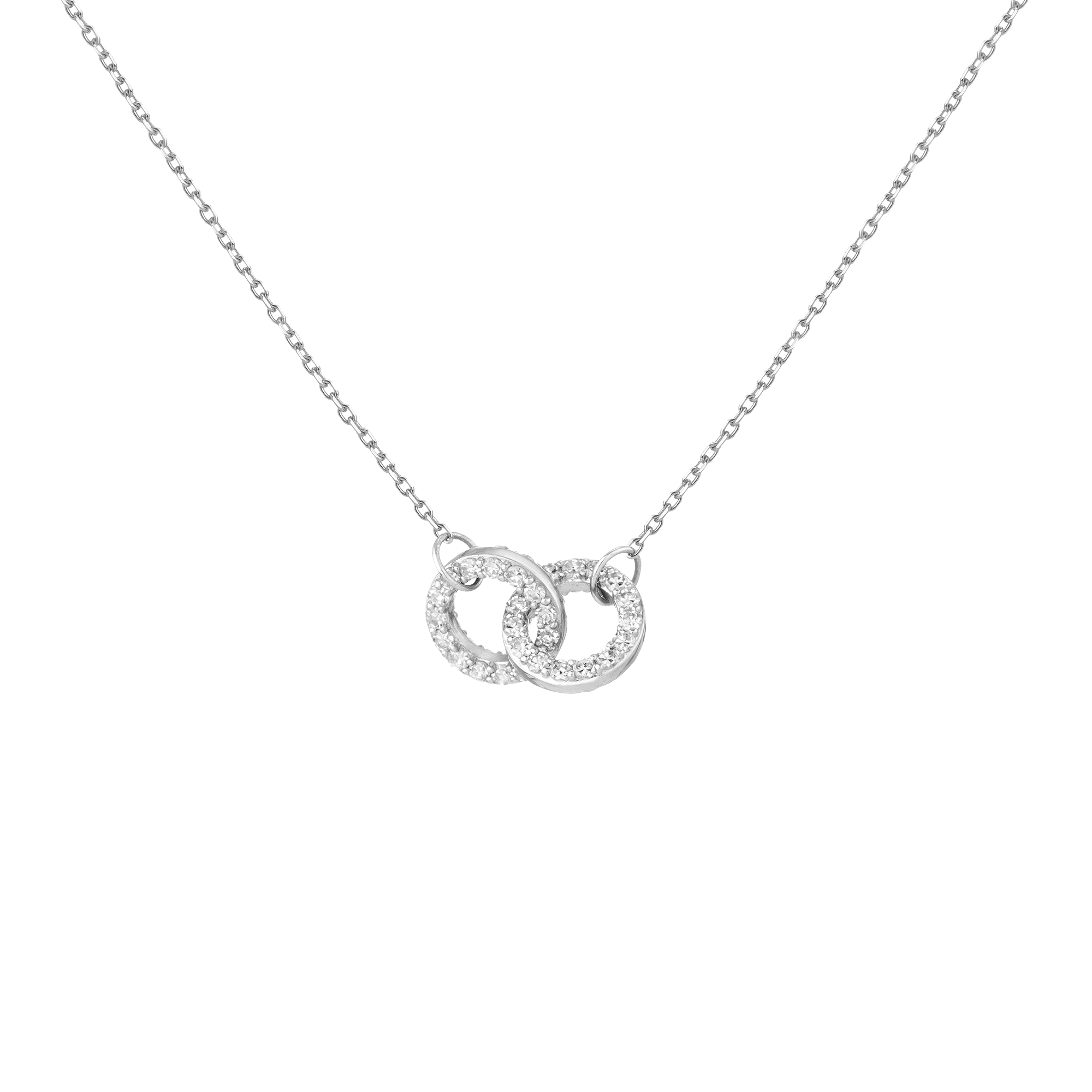 Double Lab Grown Diamond Connection Necklace