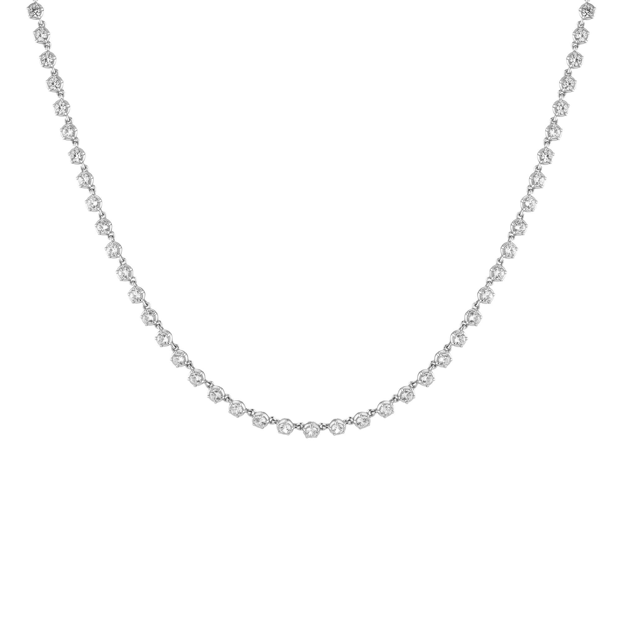 Lab Grown Diamond Georgian Tennis Necklace