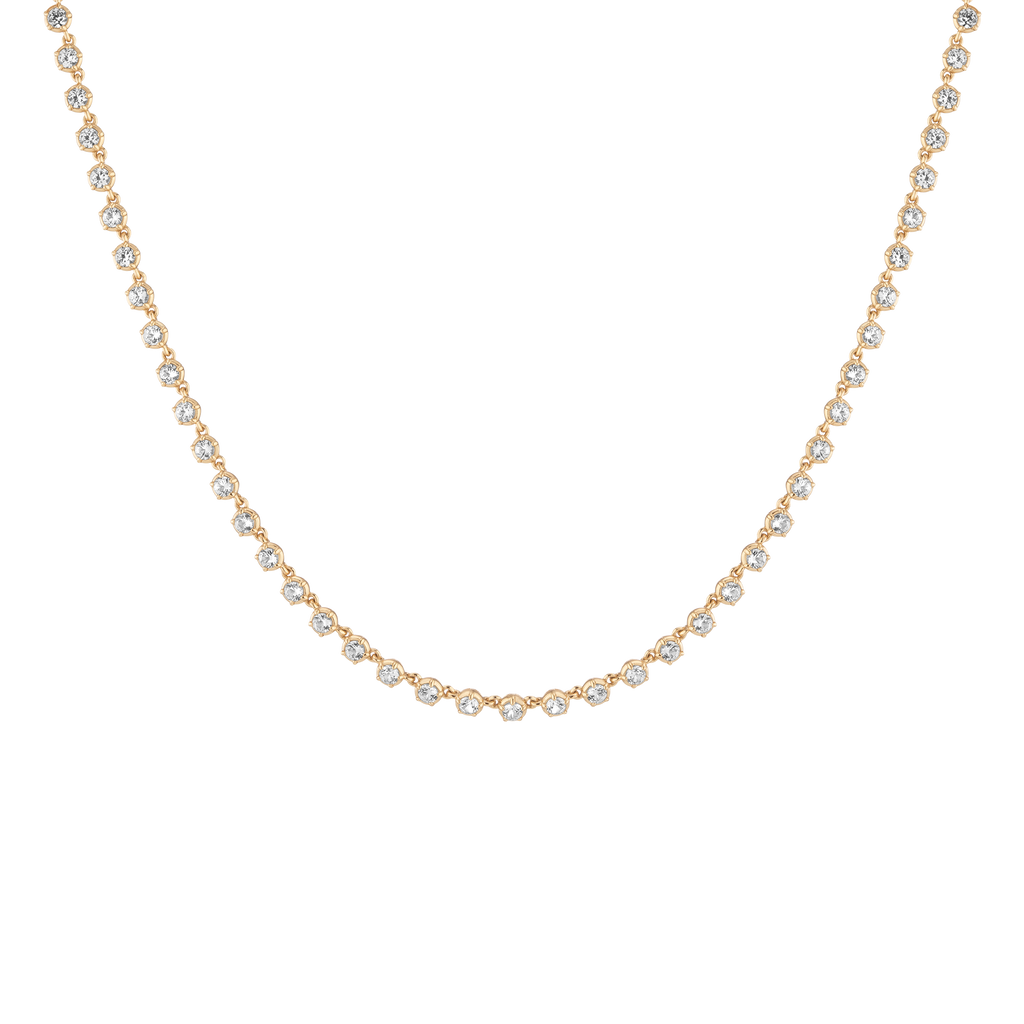 Lab Grown Diamond Georgian Tennis Necklace