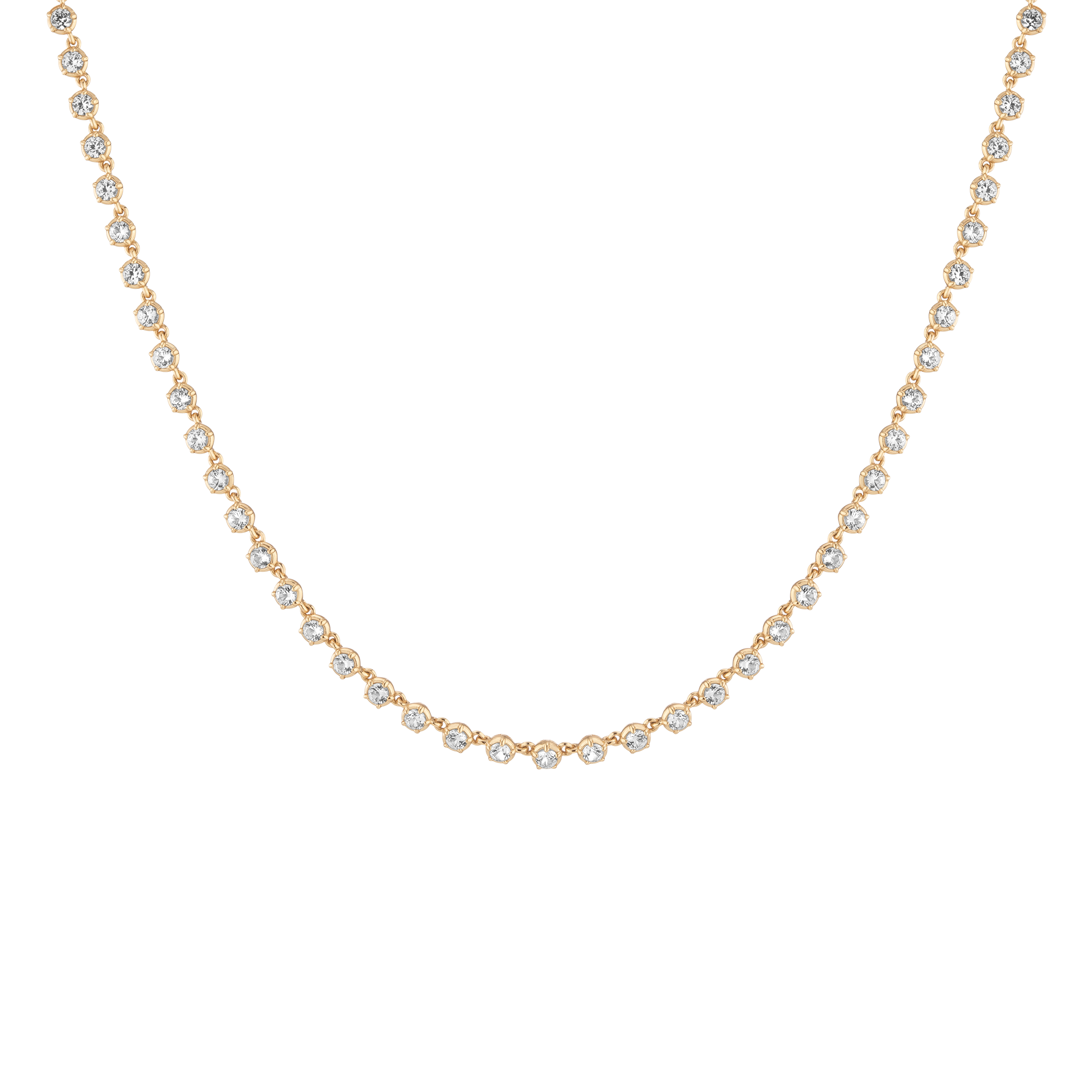 Lab Grown Diamond Georgian Tennis Necklace