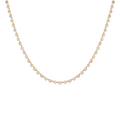 Lab Grown White Sapphire Georgian Tennis Necklace