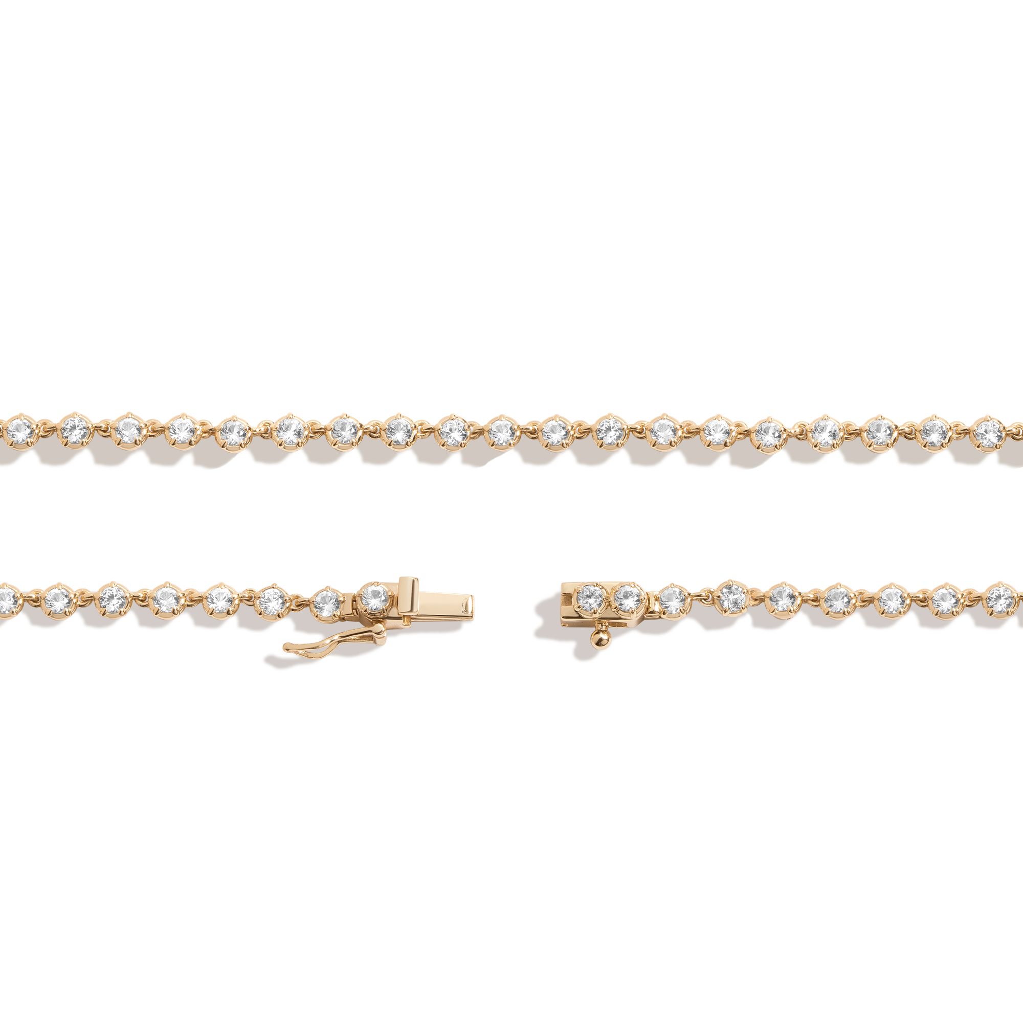 Lab Grown Diamond Georgian Tennis Necklace