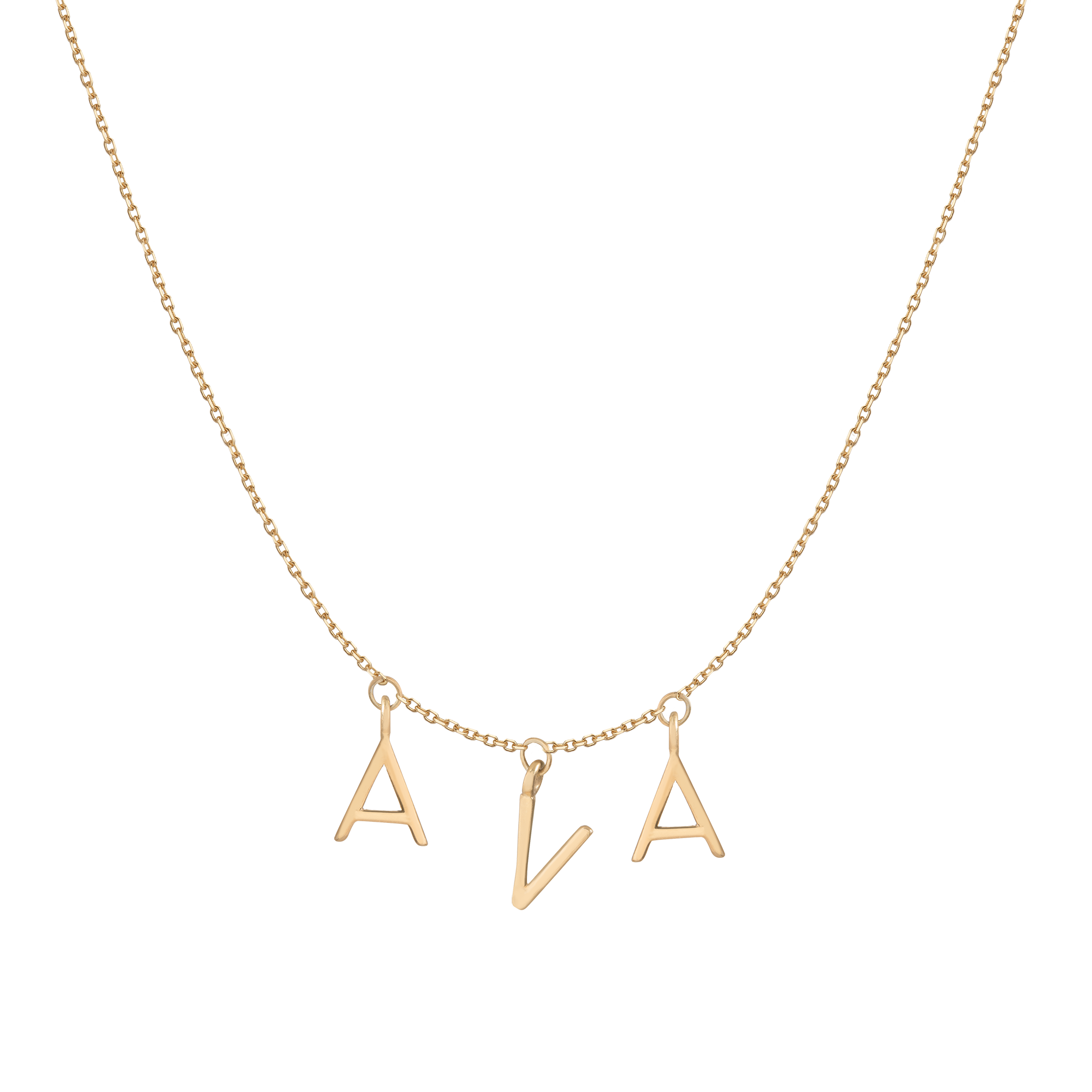 Gold Station Letter Necklace