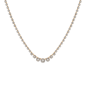 Black Rhodium Graduated Georgian Tennis Necklace