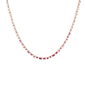 Pink Ombré Mosaic Tennis Necklace