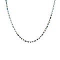 Blue Ombré Mosaic Tennis Necklace