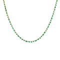 Green Ombré Mosaic Tennis Necklace