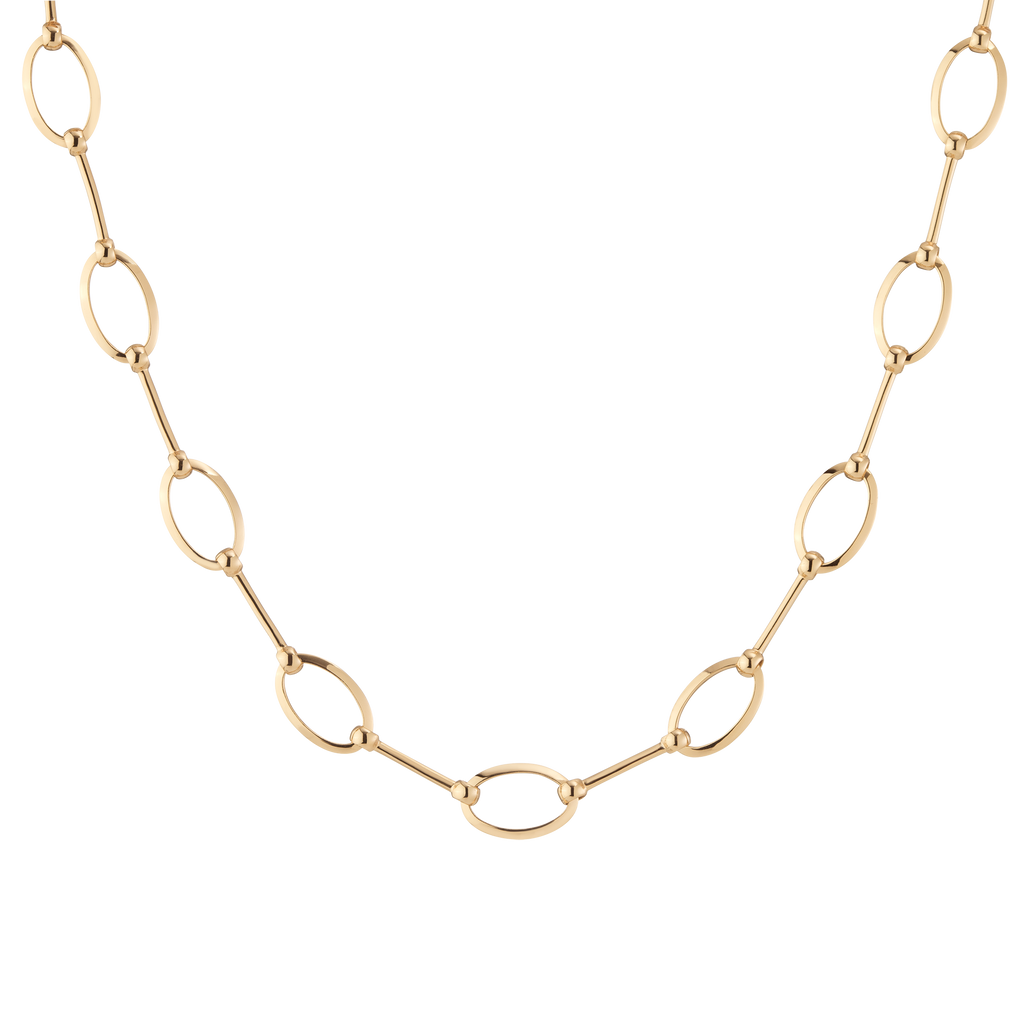Polo Chain Necklace Vermeil Yellow Gold 16in 18in First