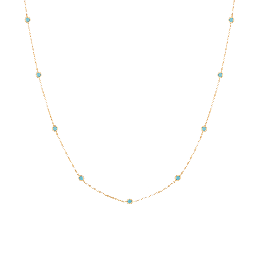 Aurate x Frye: Turquoise Station Necklace