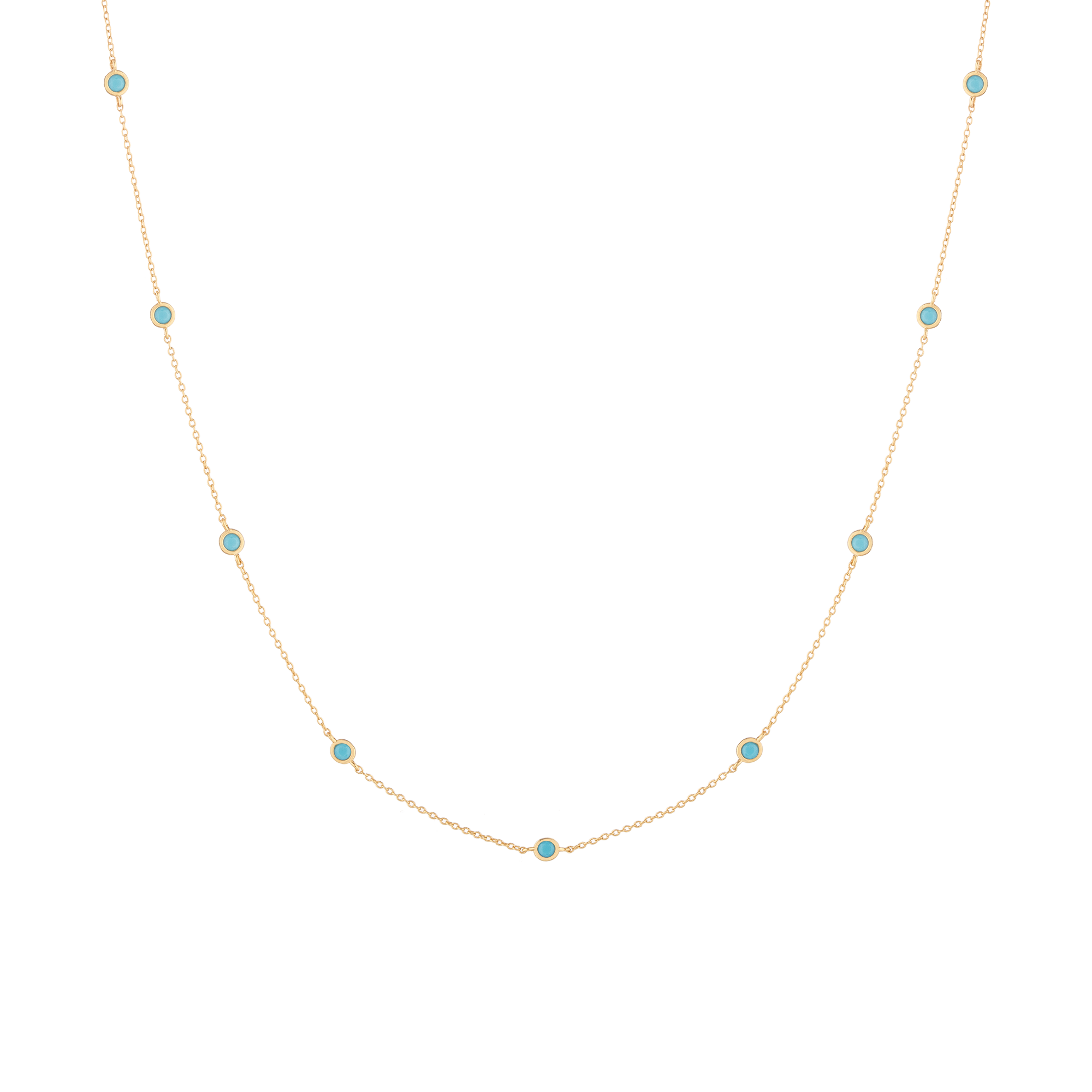 Aurate x Frye: Turquoise Station Necklace