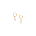 Pearl Drop Huggie Earrings