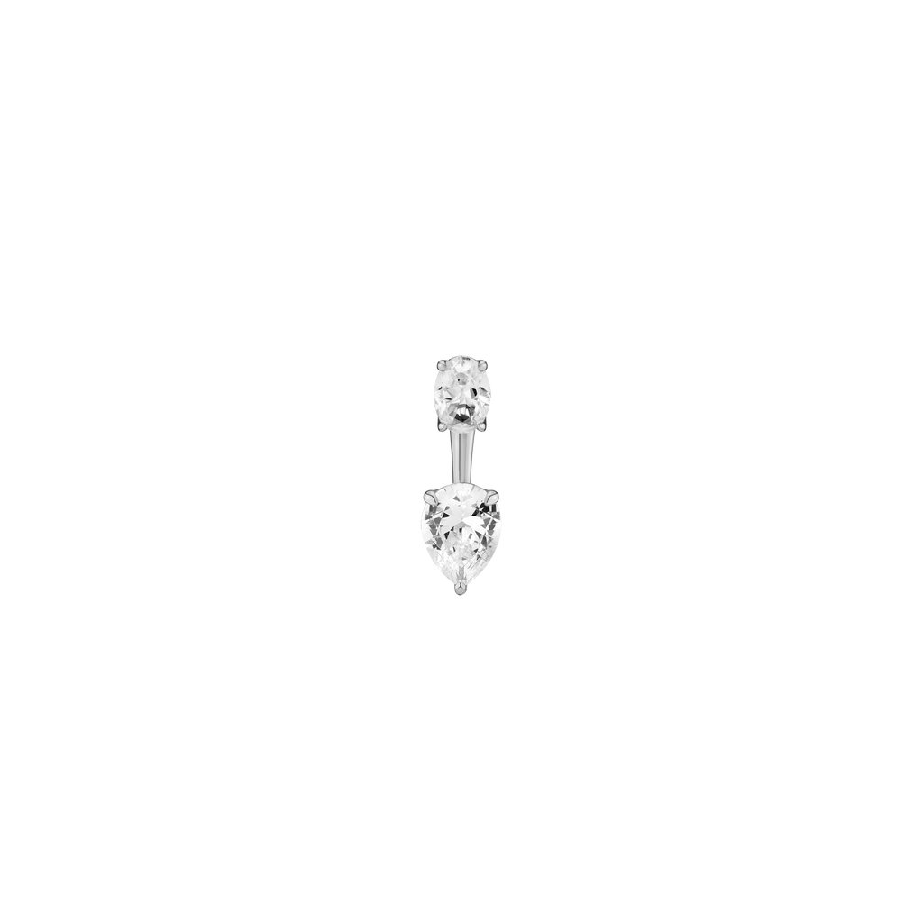 Lab Grown White Sapphire Ear Jacket