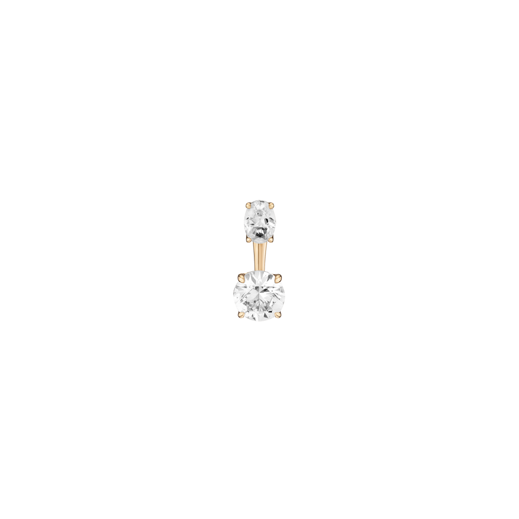 Lab Grown White Sapphire Ear Jacket