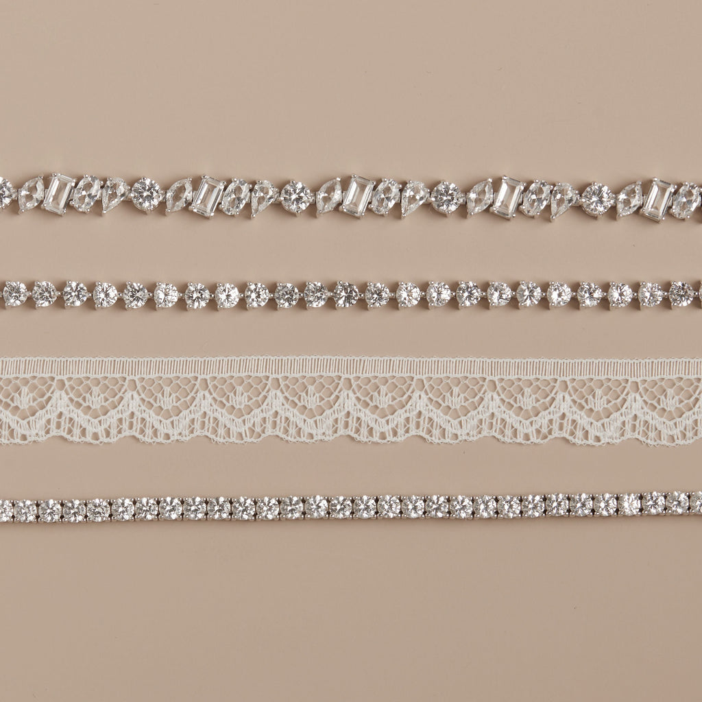 Lab Grown White Sapphire Three-Prong Tennis Bracelet