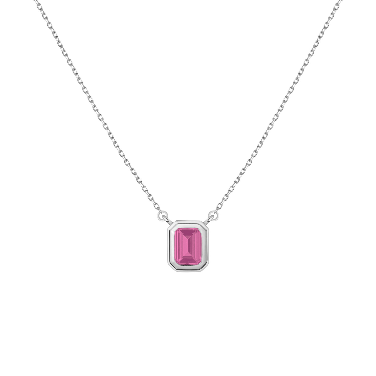 Lab Grown Pink Sapphire Heirloom Necklace