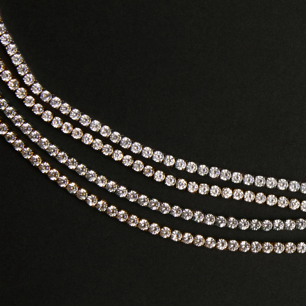 Unbreakable Lab Grown White Sapphire Tennis Necklace