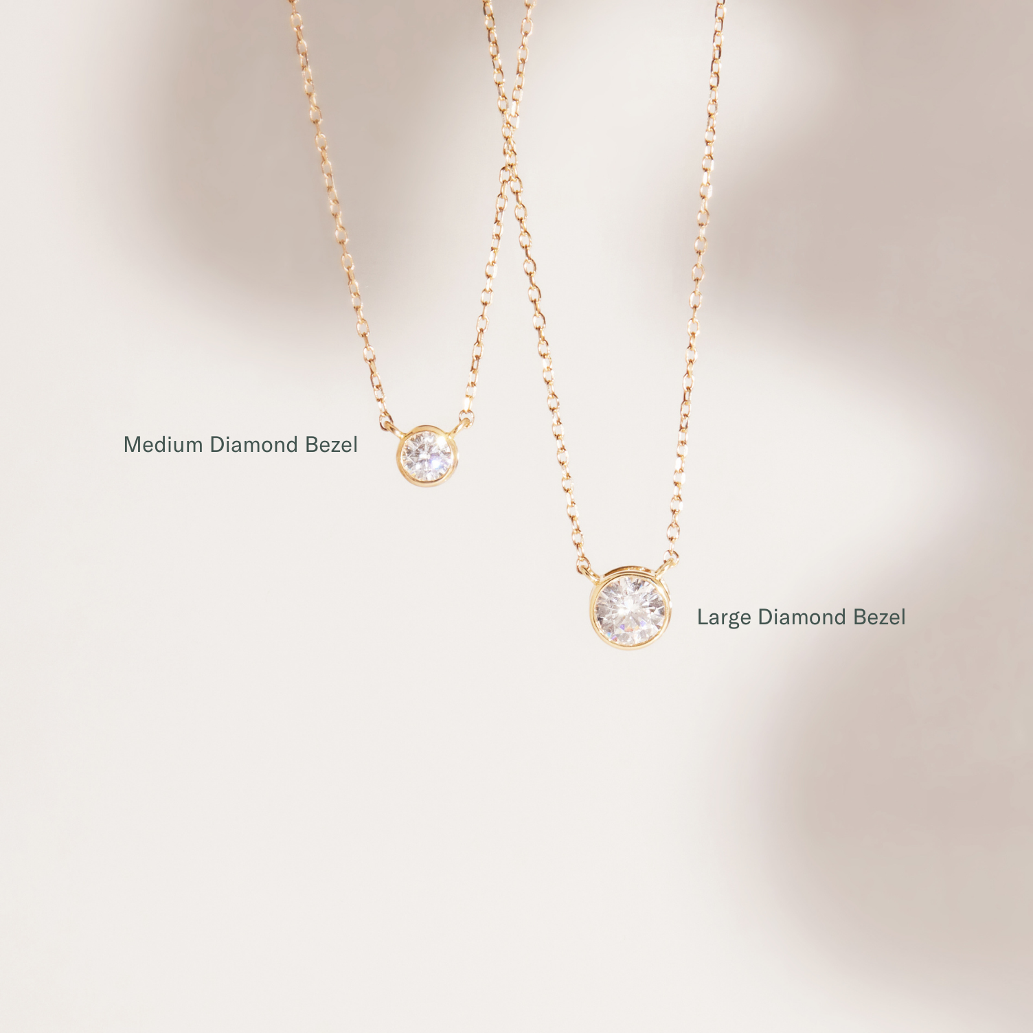 Medium Diamond Bezel Necklace