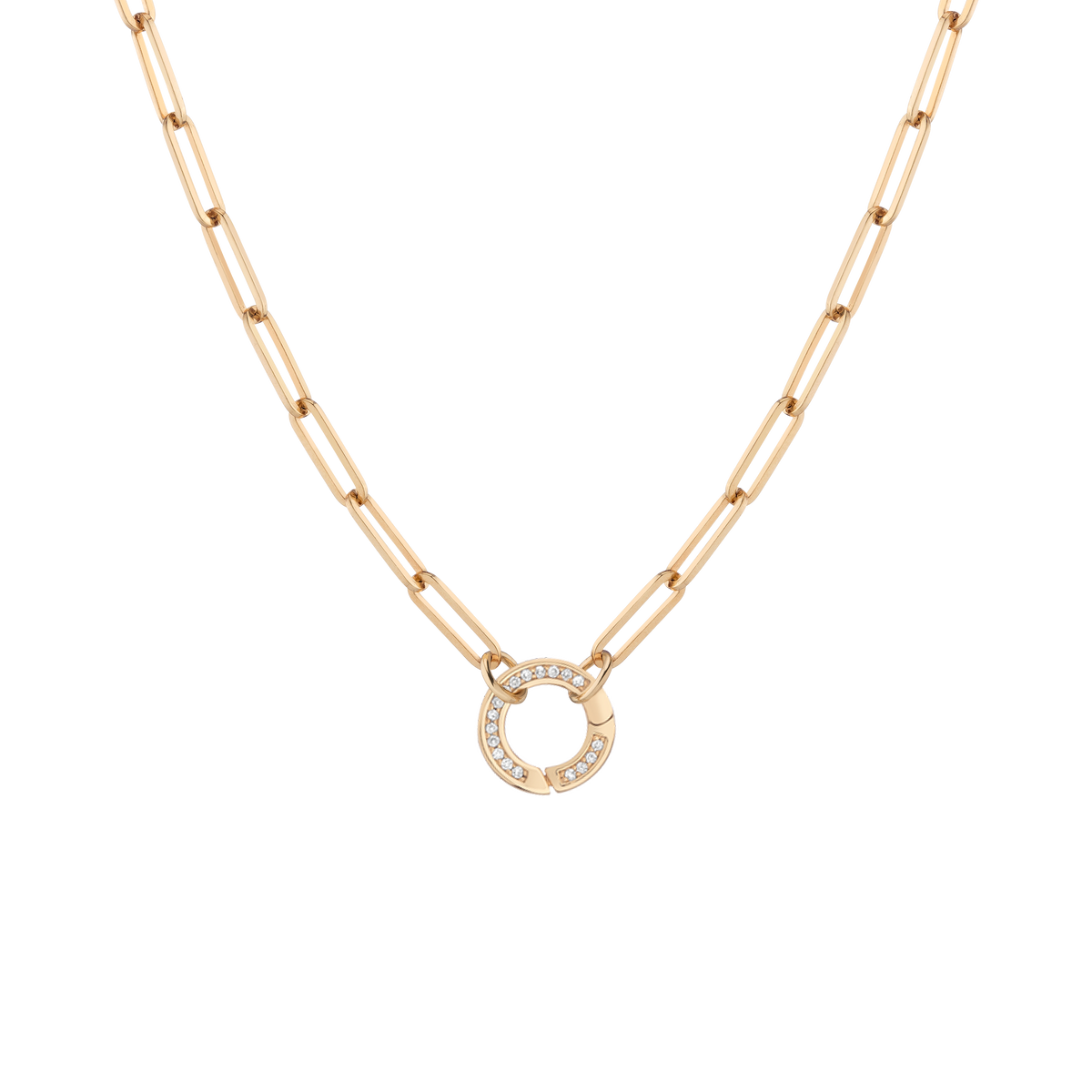 Paperclip Chain Charm Necklace