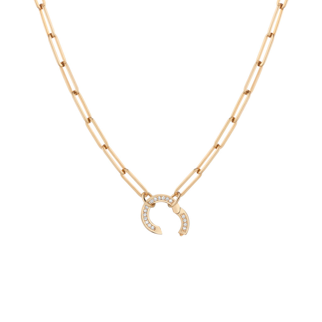 Paperclip Chain Charm Necklace