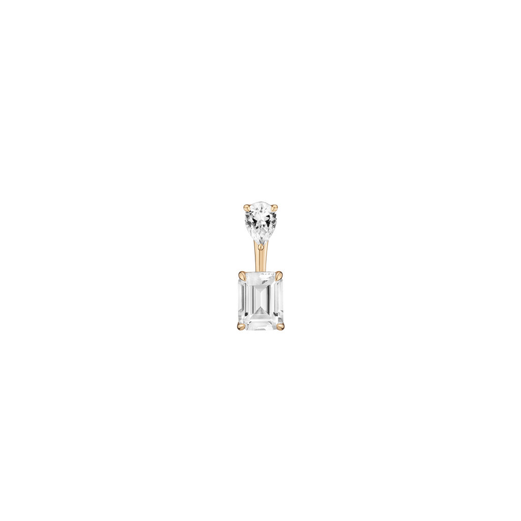 Lab Grown White Sapphire Ear Jacket