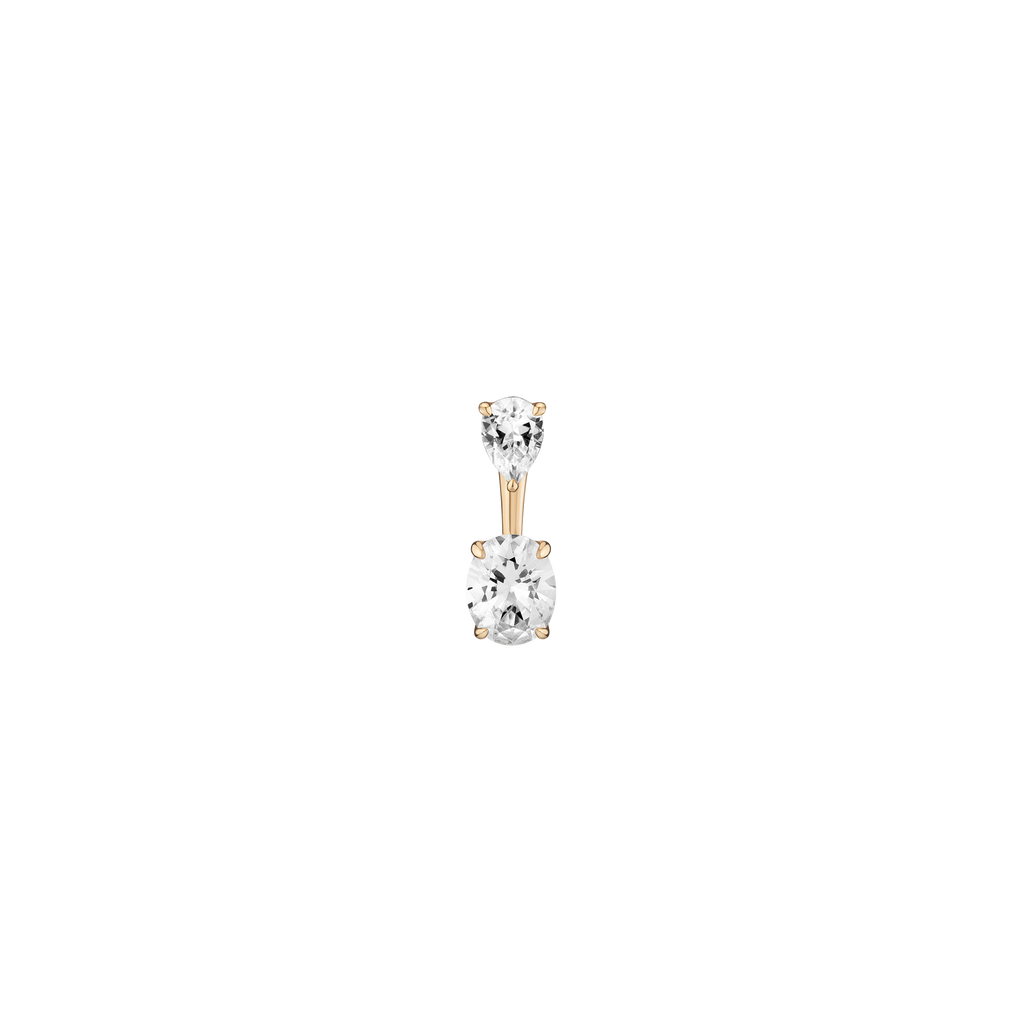 Lab Grown White Sapphire Ear Jacket