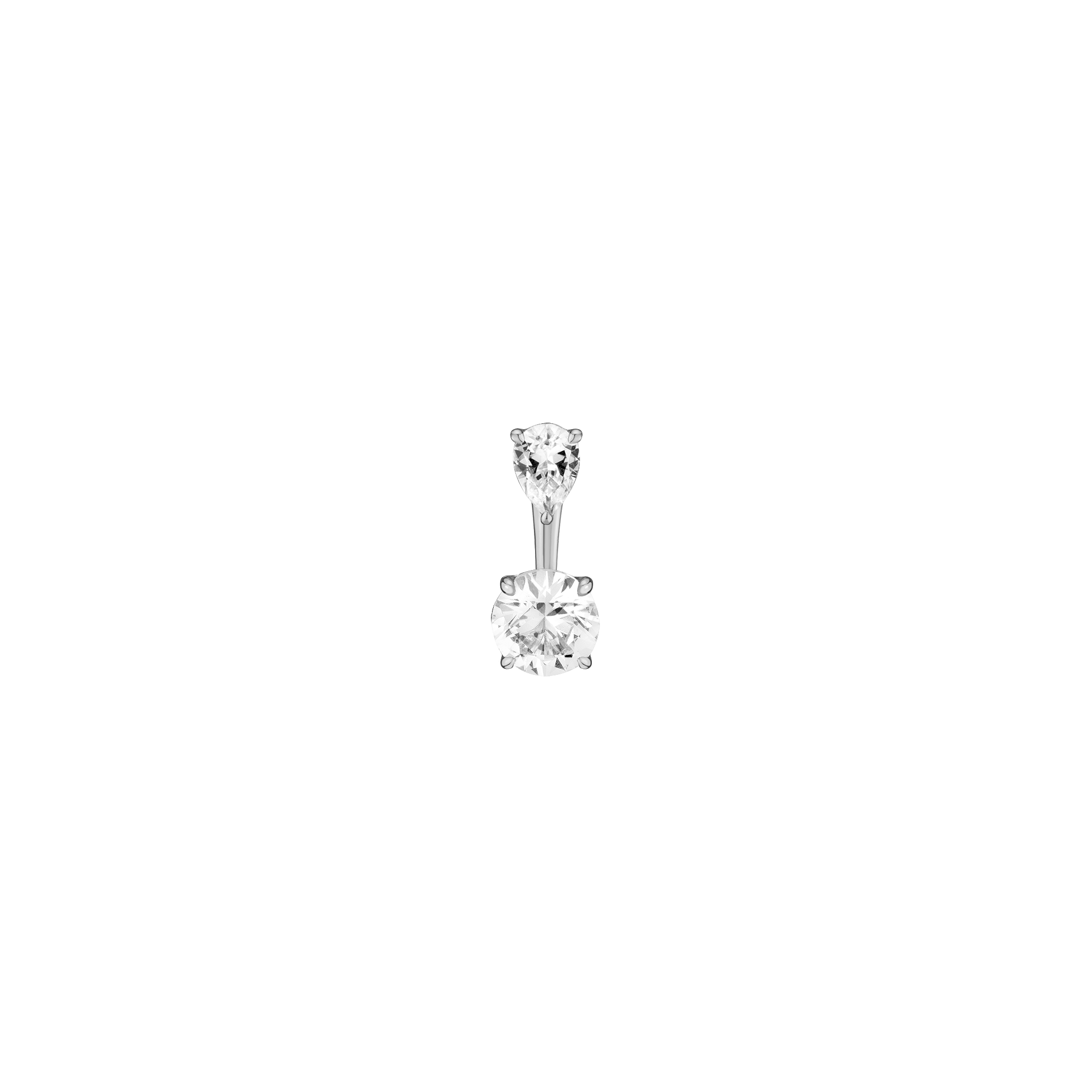 Lab Grown White Sapphire Ear Jacket