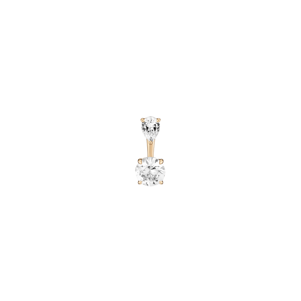 Lab Grown White Sapphire Ear Jacket