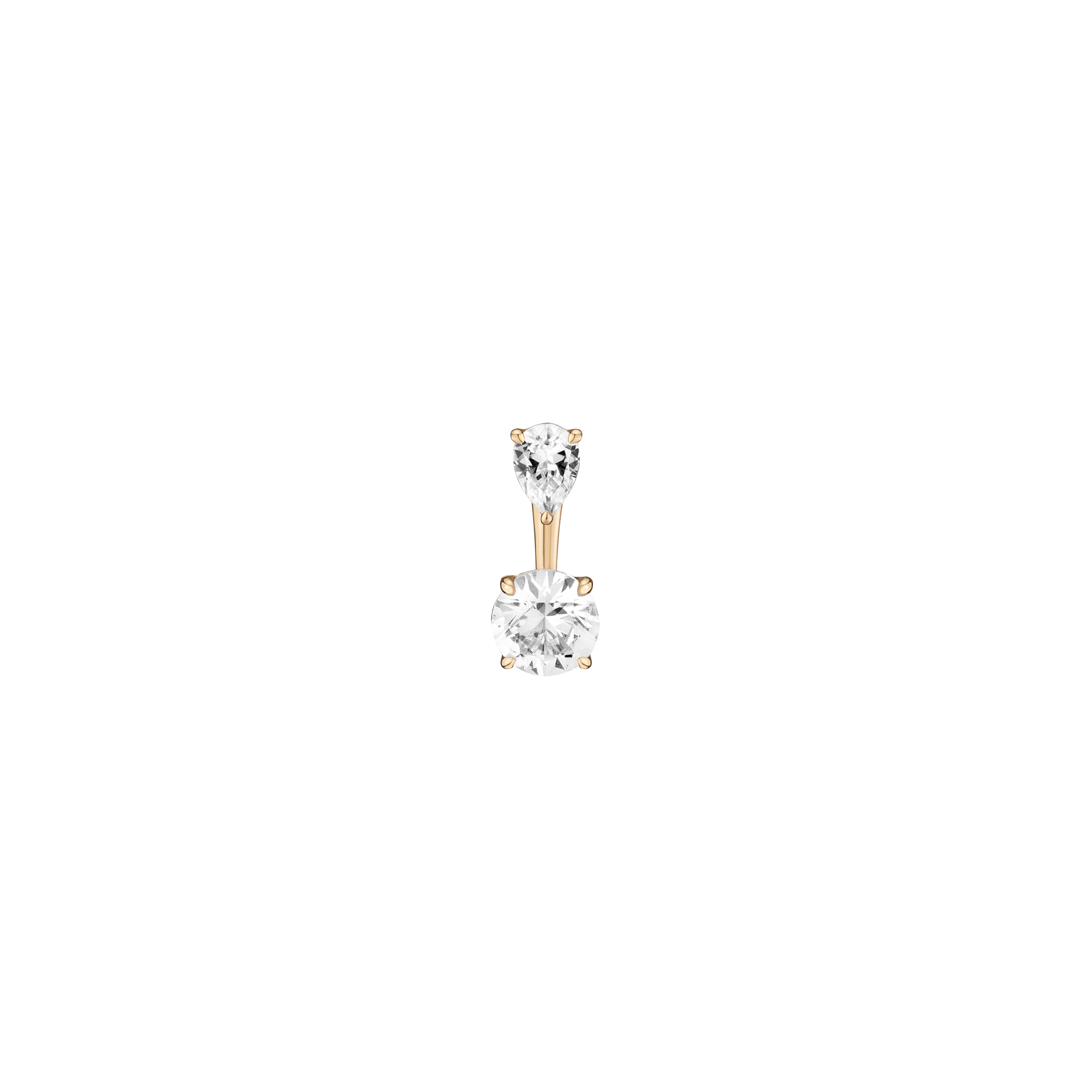 Lab Grown White Sapphire Ear Jacket