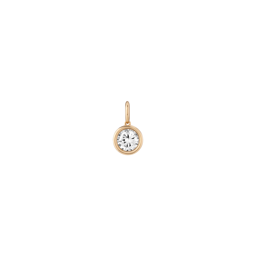 Round Lab Grown Diamond Bezel Pendant