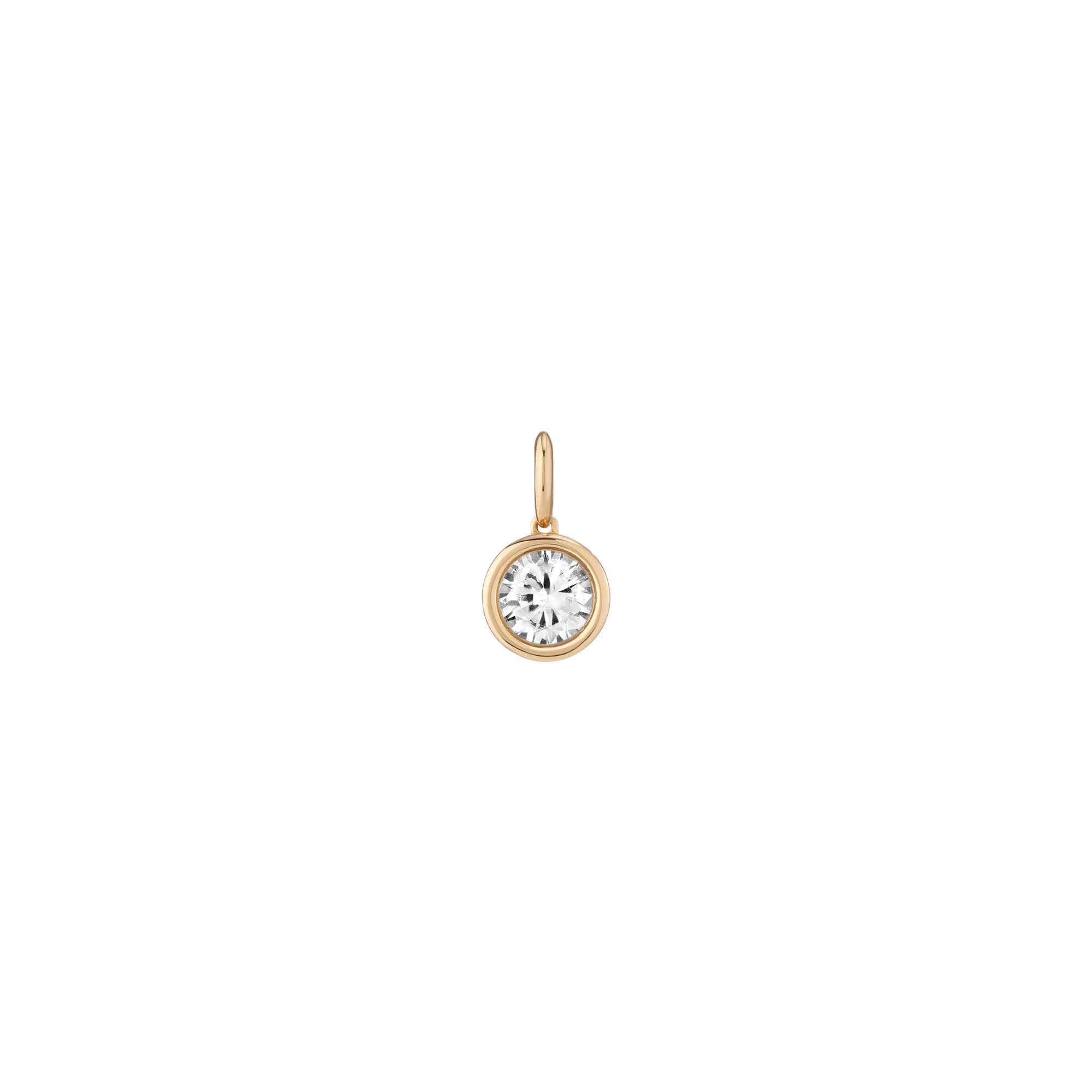 Round Lab Grown Diamond Bezel Pendant