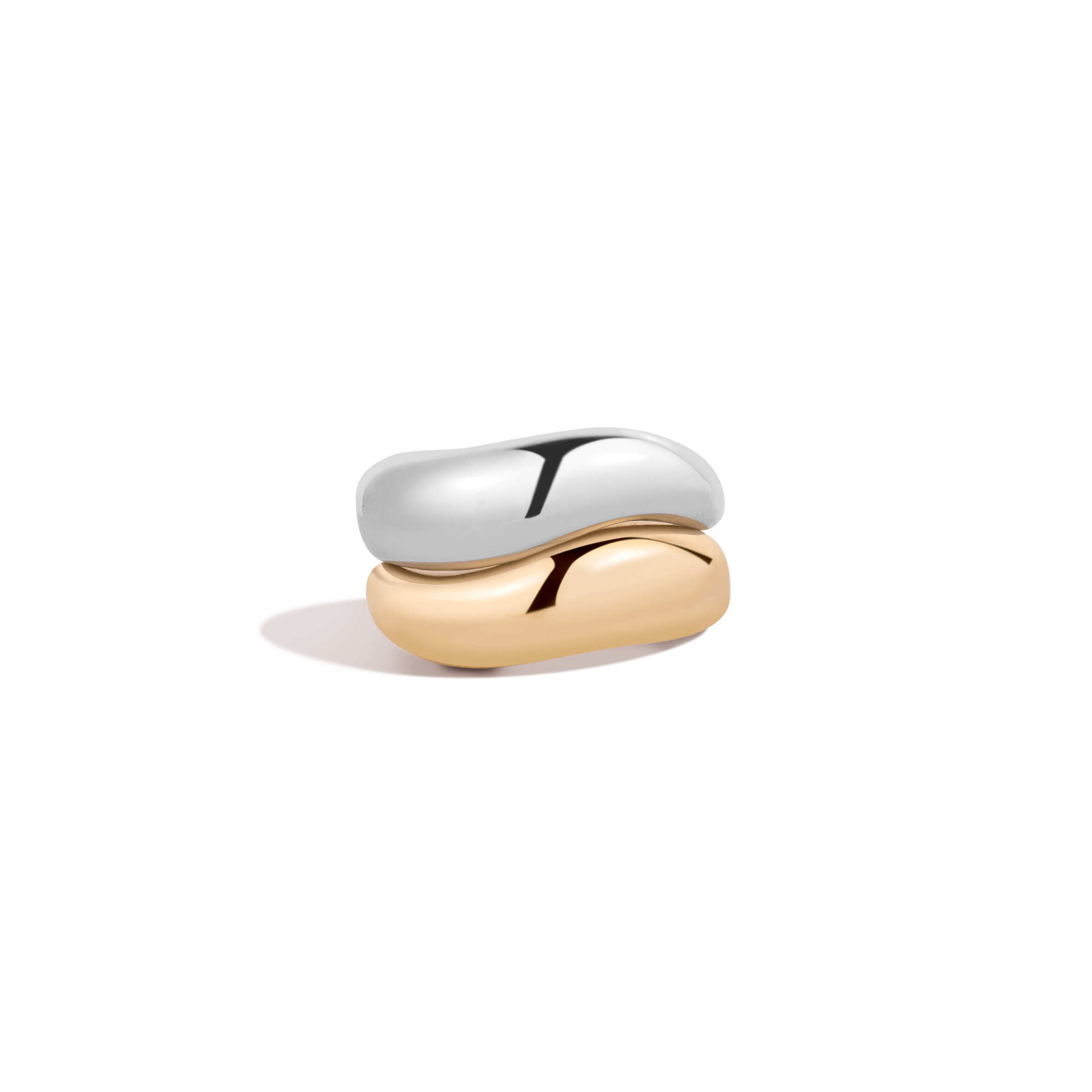 Perfect Match Two-Tone Ring Set Stainless Steel Yellow / White Gold First