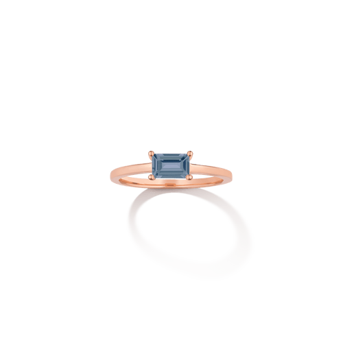Birthstone Baguette Ring - Alexandrite