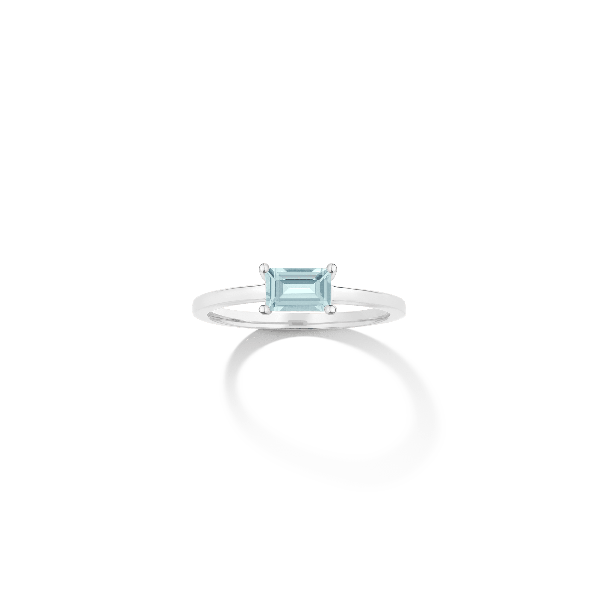 Birthstone Baguette Ring - Garnet