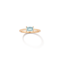 Birthstone Baguette Ring - Aquamarine