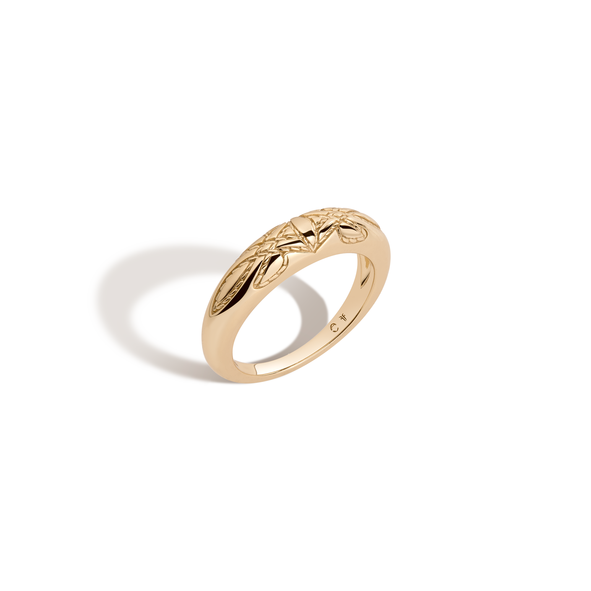 Aurate x Frye: Western Stitch Mini Dome Ring