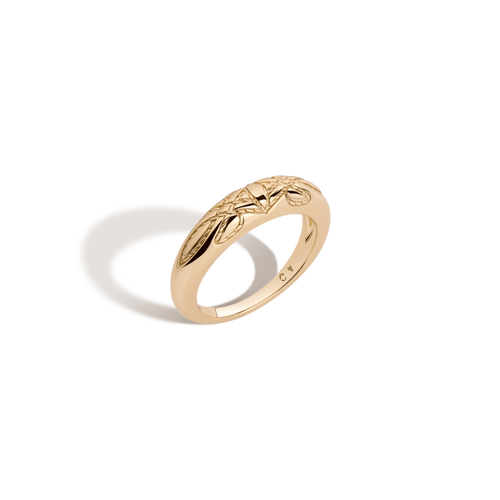 Aurate x Frye: Western Stitch Mini Dome Ring