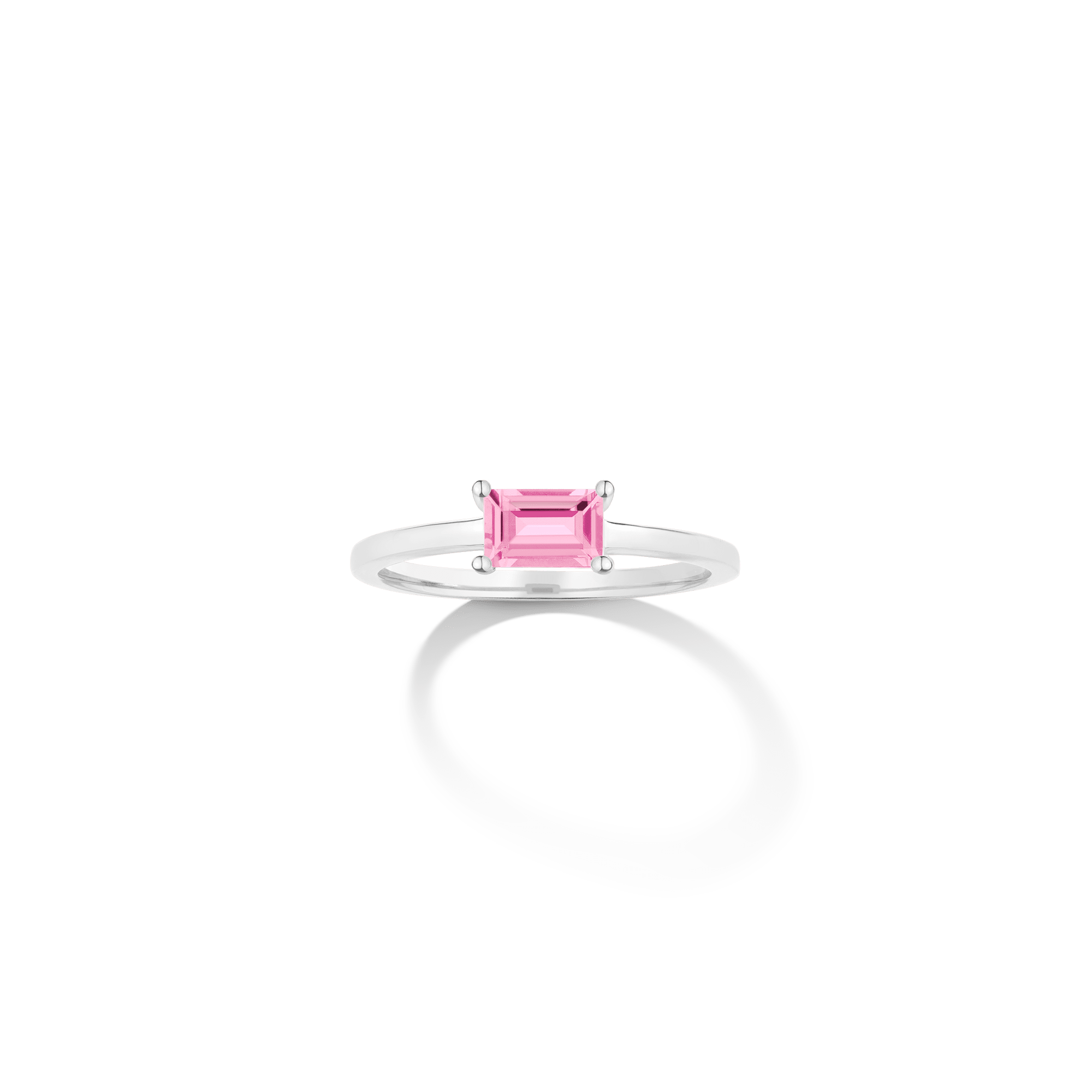 Birthstone Baguette Ring - Garnet