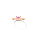 Birthstone Baguette Ring - Pink Tourmaline