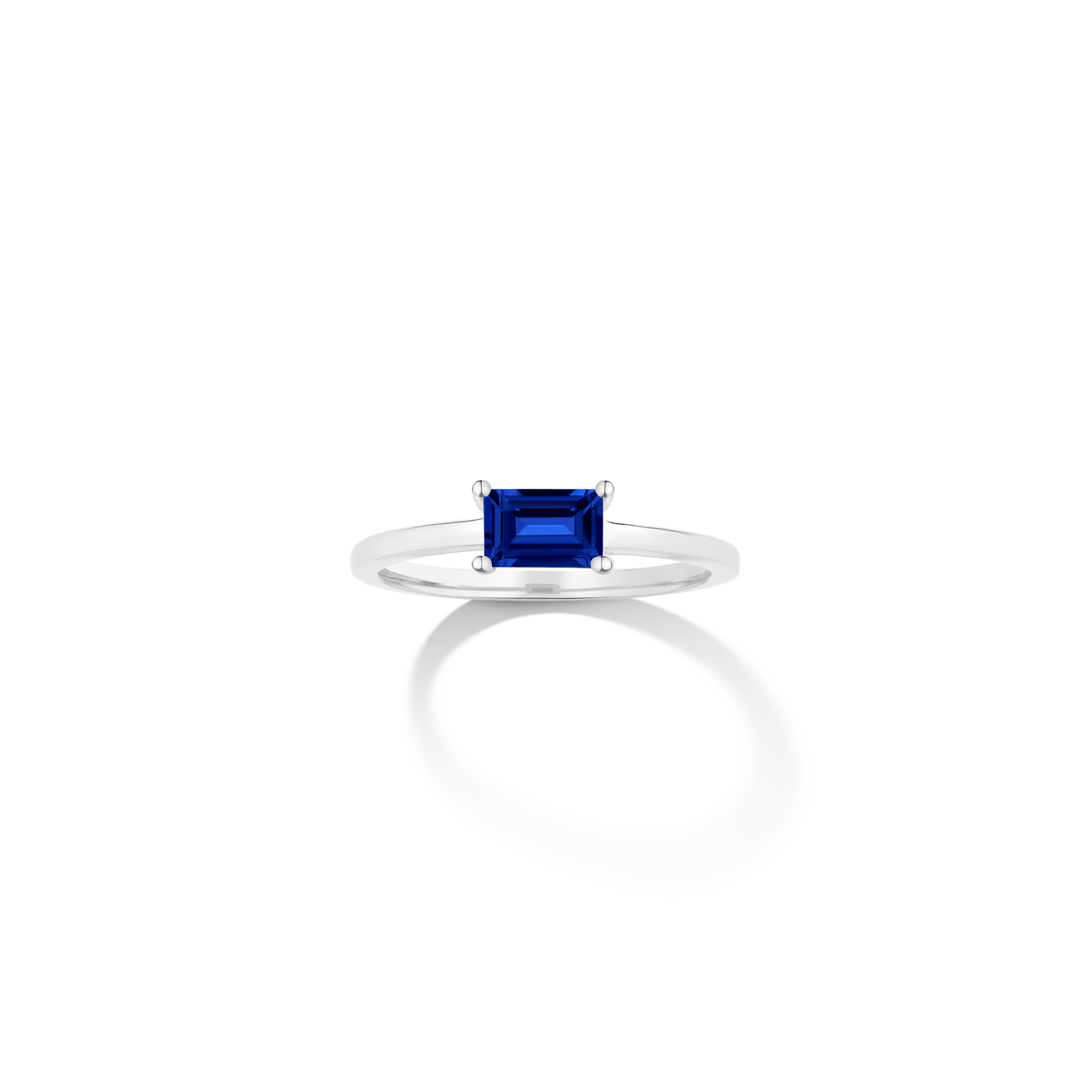 Birthstone Baguette Ring - Garnet