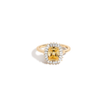 Lab Grown Yellow Canary Alexandra Ring